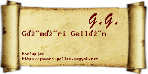 Gömöri Gellén névjegykártya